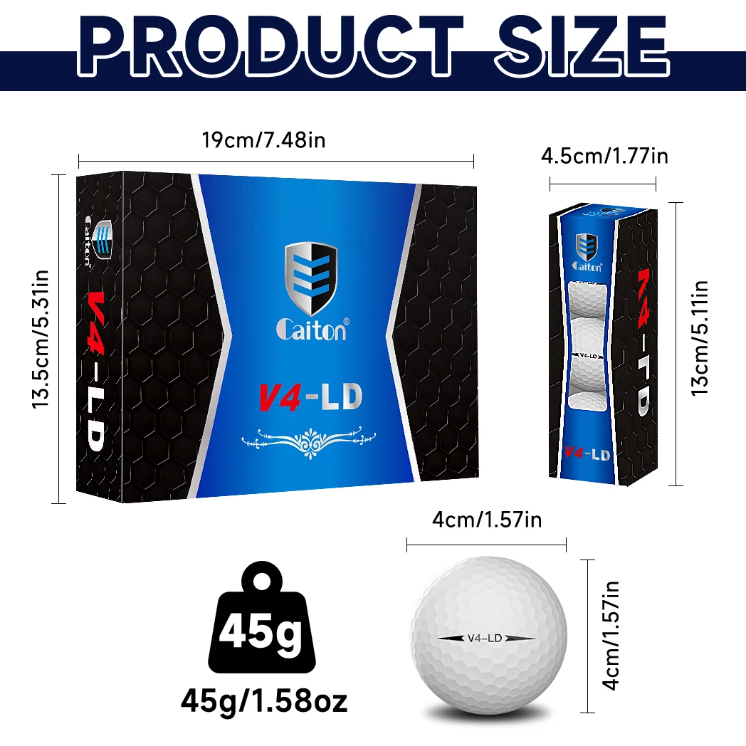 Caiton 12/6/3 Pcs Pro Golf Bal - огляд і ціна Golf Ball Premium